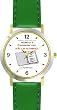 Habit 2 - Begin with the End in Mind (Spanish Text) - DELUXE TWO-TONE WATCH from THE 7 HABITS - WATCH COLLECTION BY WATCHBUDDY&reg; - Arabic Numbers - Green Leather Strap-Size-Women's Size-Small