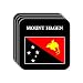 Papua New Guinea - MOUNT HAGEN Set of 4 Mini-Mousepad Coasters