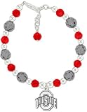 Ohio State Buckeyes Round Crystal Bracelet
