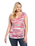 Calvin Klein Performance Womens Plus-Size Paintbrush Sublimation Print Tee