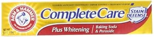 Arm & Hammer Complete Care Plus Whitening Toothpaste with Baking Soda & Peroxide, Packaging May Vary, 6-Ounce Tubes (Pack of 6)