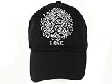 Chinese Love rhinestone cap - custom hats made with rhinestones