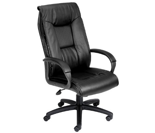 Executive Leather Plus Office Chair - Black