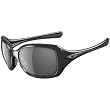 Oakley Necessity Women's Asian Fit Polarized Lifestyle Designer Sunglasses/Eyewear w/ Free B&F Heart Sticker Bundle - Polished Black/Grey