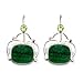 Sterling Silver Danish Modern Jade & Peridot Aero Earrings by Suz Andreasen
