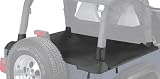 Rampage Products 701015 Tonneau Cover, w/ Factory Soft Top, Channel Mount, 87-91 Jeep Wrangler, Denim Black