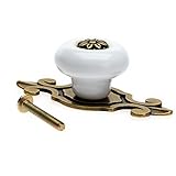Dophee 1Pc Vintage Ceramic Europe Door Knobs Drawer Cabinet Cupboard Furniture Pull Handle,Antique B