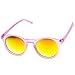 zeroUV - Retro Fashion P3 Frame Color Lens Round Horn Rimmed Sunglasses