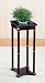 Green Marble Top Snack Table Plant Stand with A Cherry Finish Base (Square)