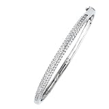 10K White Gold 1/3 ct. Diamond Bangle Bracelet