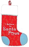 Pet Supplies : in.I Believe In Santa Paws in. - Vintage Stocking