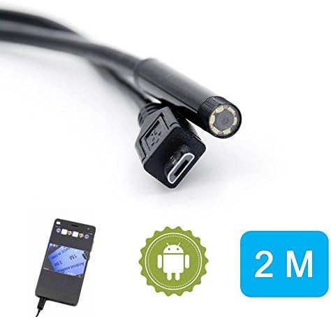 Blupow Android OTG Endoscope 7mm Mini Waterproof Borescope Inspection Tube Pipe Camera 2M for Samsung Galaxy S5 S6 Note 2 3 4