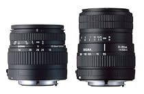Sigma 18-50mm f/3.5-5.6 & 55-200mm f/4-5.6 DC AF Zoom Lens Set for Canon EOS Digital SLR Cameras