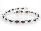 10cttw Sterling Silver Deep Red Garnet Tennis Bracelet - 7 &acute; - B00023JQ32