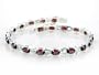 10cttw Sterling Silver Deep Red Garnet Tennis Bracelet - 7"
