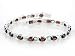 10cttw Sterling Silver Deep Red Garnet Tennis Bracelet - 7"