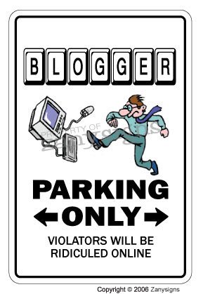 Cover image : BLOGGER ～Novelty Sign～ parking signs blog blogging gift