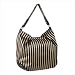 Black and Gold Stripe Floppy Tote