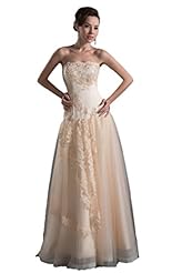 Strapless Sheath Tulle Floor Length Lace Bandage Dress 