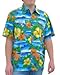 Squish Mens Hawaiian Shirt Classic Tropical Island Scene