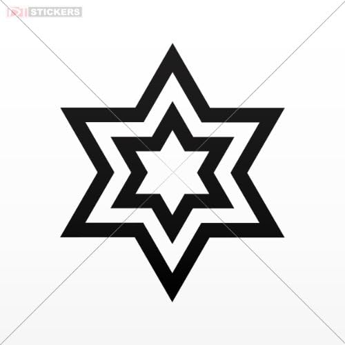 Decal Sticker Size: 5 X 4.3 Inches Black