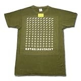SATORI MOVEMENT(サトリ ムーブメント) BIRD TURN TO LINK TEE ヘンプコットン プリント Tシャツ / オリーブ