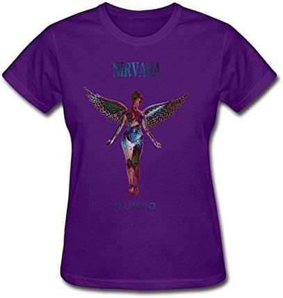 TAMIA Nirvana - Galaxy in Utero 100% Cotton Purple T Shirts For M Women