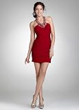 Davids Bridal All Over Ruched Dress with Beaded Neck Style 212C06490 41saf%2B9QtTL. SL160 Davids Bridal All Over Ruched Dress with Beaded Neck Style 212C06490
