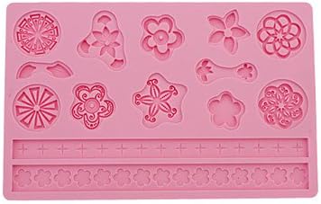 Fortunately DIY Baking Lace Style Fondant Cake Embossing Mould (Random Color) with elegant design