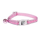 Holiday Winter Cat Collar Collection - Pink Snow