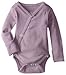 L'ovedbaby Unisex Baby Organic Cotton Kimono Bodysuit, Lavender, 3-6 Months US