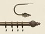 Rialto Drapery Holdback Pair With Decorative Finials - Copper