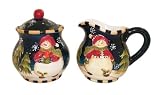 Snowman Delight Creamer and Sugar Bowl Set