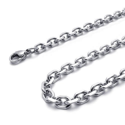 5mm KONOV Mens Silver Stainless Steel Necklace O Chain 14-40
