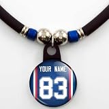 Buffalo Bills Jersey Necklace Personalized with Your Name and Number