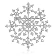 Snowflake Shaped Brooch with Clear CZ (Prong-Set) Snowflake Shaped Brooch with Clear CZ (Prong-Set)