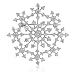 Snowflake Shaped Brooch with Clear CZ (Prong-Set)