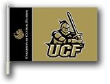 Central Florida Knights Car Flag W/Wall Brackett Set Of 2 - Central Florida Car Flag