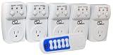 DB-Tech Wireless Remote Control 110V AC Outlet Switch Socket - 5 Pack - for Use With All Electronics, Appliances, Lighting and Electrical Equipment - Radio Frequency Technology Works Through Walls Up To 60 feet Away *Battery Included*