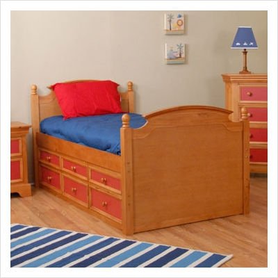 Color Box Twin Captain's Bed In Pine Picture