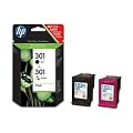 2 HP 301 Original Printer Ink Cartridges - For use with HP Deskjet 1000 1000c 1000Cse 1000CXI 1050 1050A All-in-One 1050S 2050 2050A 2050S 2054A 3050 3050A e-All-in-One 3050S 3050ve 3052A 3054A - Black / Tri-Colour