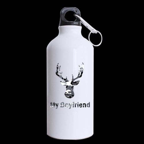 Funny Boyfriend Mug - Hotstyle Grey White Army Camouflage Deer Head My Deer/Dear Boyfriend Sports Bottle Or Tea Mug - 13.5 Oz