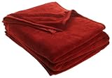 Martex Super Soft Raschel Microfiber Blanket King Size, Red