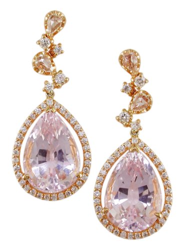 18KR Kunzite and Diamond Earrings