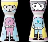 Review Ritzenhoff Tableware  / Salt and Pepper Shaker Set, Mr Salt n Mrs Pepper, Superfriends, Porcelain Shakers in Cute Gift Box