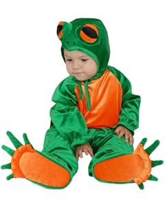 Charades Costumes Little Frog Toddler / Child Costume Green/Orange Toddler
