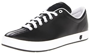 K-Swiss Men's Clean Classic Low Fashion Sneaker,Black/White,11 M US
