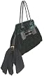 Rich Vegan Handbag "The Bamp-Bamp" - Available in a Deep Forest Green Velvet