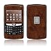 Dark Burlwood Design Protective Skin Decal Faceplate for Blackberry 8800/ 8820/ 8830/ World Cell Phones