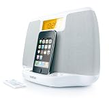 imation iPhone. iPod対応スピーカー FMラジオ搭載 アラーム機能付き IS-DC4021WWH